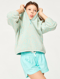 9 Electric Feel - Half-Zip Fleece for Girls 4-16 Bleu ERGPF03060 Roxy