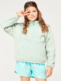 4 Electric Feel - Half-Zip Fleece for Girls 4-16 Bleu ERGPF03060 Roxy