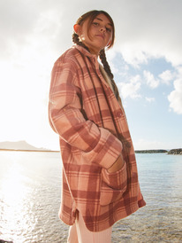 1 Ocean Quiet - Long Plaid Fleece for Girls 4-16 Rose ERGPF03061 Roxy
