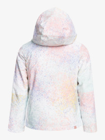 roxy, Girl's 4-16 Roxy Jetty Girl Insulated Snow Jacket, BRIGHT WHITE SPLASH (wbb3) ROXY Jetty - Insulated Snow Jacket for Girls ERGTJ03137