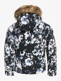 roxy, Girls 8-16 American Pie Insulated Snow Jacket, TRUE BLACK BLACK FLOWERS (kvj1) American Pie - Insulated Snow Jacket for Girls ERGTJ03140
