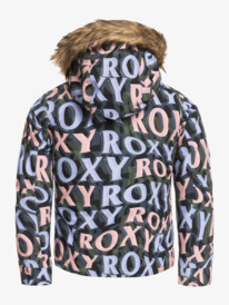 roxy, Jet Ski 2022 - Technisch Snowjack voor Meisjes, TRUE BLACK SUNBEAM LETTERING (kvj6) Jet Ski 2022 - Technical Snow Jacket for Girls ERGTJ03142