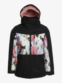 roxy, Girls 8-16 Presence Parka Insulated Snow Jacket, TRUE BLACK TENDERNESS (kvj4) Presence Parka - Insulated Snow Jacket for Girls ERGTJ03149