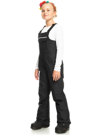 1 Girl's 4-16 Non Stop Snow Bib Pants Black ERGTP03038 Roxy