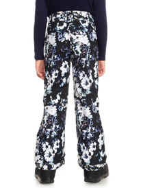 6 Girl's 4-16 Backyard Printed Insulated Snow Pants Black ERGTP03040 Roxy