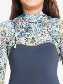 2 4/3mm Marine Bloom - Neoprenanzug mit Reißverschluss vorne für Mädchen Blau ERGW103041 Roxy