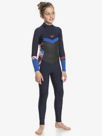 1 Girl's 8-16 3/2mm Syncro GBS L/SL Fullsuit Blue ERGW103046 Roxy