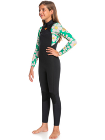 1 4/3mm POP Surf 2022 - Combinaison de surf zip poitrine pour Fille Vert ERGW103053 Roxy