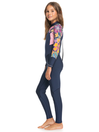 10 Girls 8-16 3/2mm Swell Series Back Zip Wetsuit Blue ERGW103055 Roxy