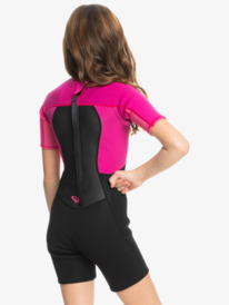 roxy, 2/2mm Prologue - Back Zip Short Sleeve Springsuit for Girls 4-16, FESTIVAL FUCHSIA (mpc0) 2/2mm Prologue - Back Zip Short Sleeve Springsuit for Girls 4-16 ERGW503008