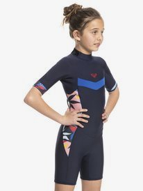1 Girl's 8-16 2/2mm Syncro Back Zip Springsuit Blue ERGW503013 Roxy