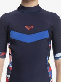 2 Girl's 8-16 2/2mm Syncro Back Zip Springsuit Blue ERGW503013 Roxy