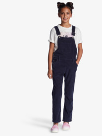 3 Girl's 4-16 Are You With Me Corduroy Overalls Blue ERGWD03201 Roxy