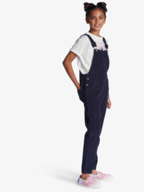 4 Girl's 4-16 Are You With Me Corduroy Overalls Blue ERGWD03201 Roxy