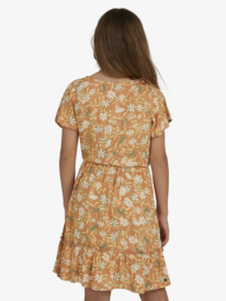 5 Girls 4-16 Love In The Future Short Sleeve Dress Brown ERGWD03203 Roxy