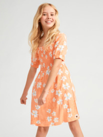 0 Girls 4-16 Free The Animal Short Sleeve Dress Pink ERGWD03205 Roxy
