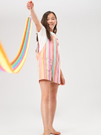 1 Girls 4-16 More Than I Can Say Linen Playsuit Brown ERGWD03229 Roxy