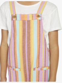 10 Girls 4-16 More Than I Can Say Linen Playsuit Brown ERGWD03229 Roxy