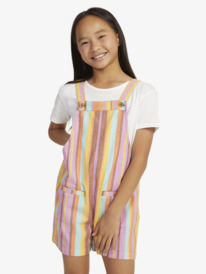 6 Girls 4-16 More Than I Can Say Linen Playsuit Brown ERGWD03229 Roxy