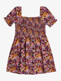 1 Girl's 4-16 Free The Animal Short Sleeve Dress Black ERGWD03234 Roxy