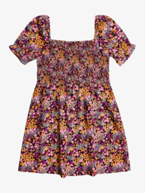 roxy, Girl's 4-16 Free The Animal Short Sleeve Dress, ANTHRACITE FLORAL DAZE (kvj8) FREE THE ANIMAL ERGWD03234