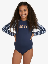 Roxy Girls' Go Further Long Sleeve Surfsuit In Mood Indigo The