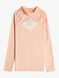 roxy, Girl's 7-16 Whole Hearted Long Sleeve UPF 50 Rashguard, TROPICAL PEACH (mdr0) Whole Hearted - Long Sleeve UPF 50 Rash Vest for Girls 6-16 ERGWR03286