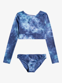 Cocooning Beach - Cropped Long Sleeve Rash Vest Set for Girls 8-16  ERGWR03295