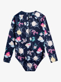 1 Girl's 7-16 Flowers Addict Long Sleeve UPF 50 Rashguard Blue ERGWR03298 Roxy