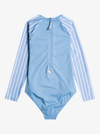 1 Girls 8-16 ROXY Sporty Spirit Long Sleeve UPF 50 One-Piece Rash Vest Blue ERGWR03301 Roxy