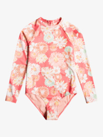 Vintage Mood Story - Long Sleeve UPF 50 One-Piece Rashguard for Girls  ERGWR03304