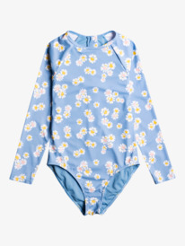 3 Adventurous Beachy Girl 2022 - Langärmliger Rashguard-Einteiler mit UPF 50 für Mädchen Blau ERGWR03305 Roxy