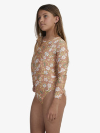 6 Girls 6-16 Moonlight Story Long Sleeve One-Piece Rashguard Brown ERGWR03318 Roxy