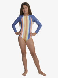 2 Girl's 7-16 Dreaming Space Long Sleeve UPF 50 Swimsuit Pink ERGWR03320 Roxy