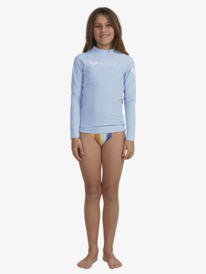 3 Girls 6-16 Girl Heater Long Sleeve Rash Vest Blue ERGWR03321 Roxy