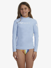 roxy, Girls 6-16 Girl Heater Long Sleeve Rash Vest, CERULEAN (bfn0) GIRL HEATER LS LYCRA ERGWR03321