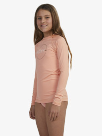 2 Girls 6-16 Beach Classics Long Sleeve Rash Vest Pink ERGWR03323 Roxy