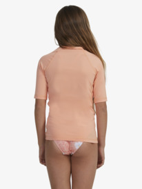 roxy, Girls 6-16 Beach Classics Short Sleeve Rash Vest, PAPAYA PUNCH (mfq0) BEACH CLASSICS 3/4 S/SL ERGWR03325