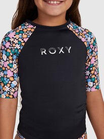 4 Girls 6-16 Active Joy 3/4 Sleeve Rashguard Black ERGWR03339 Roxy