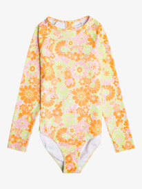 roxy, Girl's 4-16 Last In Paradise Long Sleeve UPF 50 One-Piece Swimsuit For Girls, MOCK ORANGE PIECE OF PARADISE (ngz7) Last In Paradise - Long Sleeve One-Piece Swimsuit for Girls 7-16 ERGWR03354