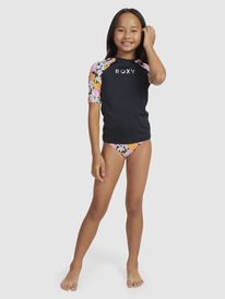 1 Girls 6-16 Above The Limits Short Sleeve Rash Vest Black ERGWR03359 Roxy