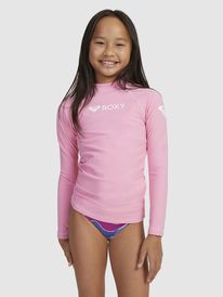 roxy, Girls 6-16 Girl Heater Long Sleeve UPF 50 Rash Vest, SACHET PINK (mfr0) GIRL HEATER LS LYCRA ERGWR03365