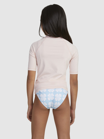 roxy, Girls 6-16 Essential Short Sleeve Rash Vest, ENGLISH ROSE (mdj0) ESSENTIAL SS LYCRA ERGWR03367