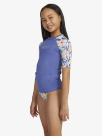 8 Girls 6-16 Funky Palm Short Sleeve UPF 50 Surf T-Shirt Blue ERGWR03371 Roxy