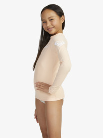 3 Girls 6-16 Heater Long Sleeve UPF 50 Surf T-Shirt Pink ERGWR03378 Roxy