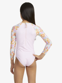 2 Girls 6-16 Floraya Long Sleeve One-Piece Rash Vest Orange ERGWR03384 Roxy