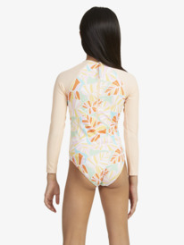 2 Girls 6-16 Jungle Mirage Long Sleeve One-Piece Rash Vest Green ERGWR03385 Roxy