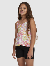 3 Girl's 4-16 Good Old Days Strappy Tank Top White ERGWT03109 Roxy