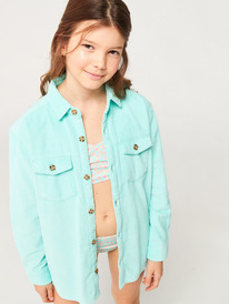 3 Girl's 4-16 Let You Know Corduroy Tank Blue ERGWT03126 Roxy