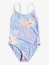 0 Girls 8-16 The Heart Flower One Piece Swimsuit Purple ERGX103119 Roxy